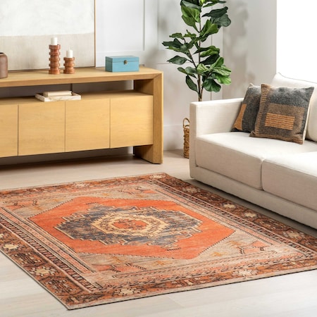 Nuloom Kamila Tribal Machine Washable Area Rug 5ft 3in x 7ft 7in